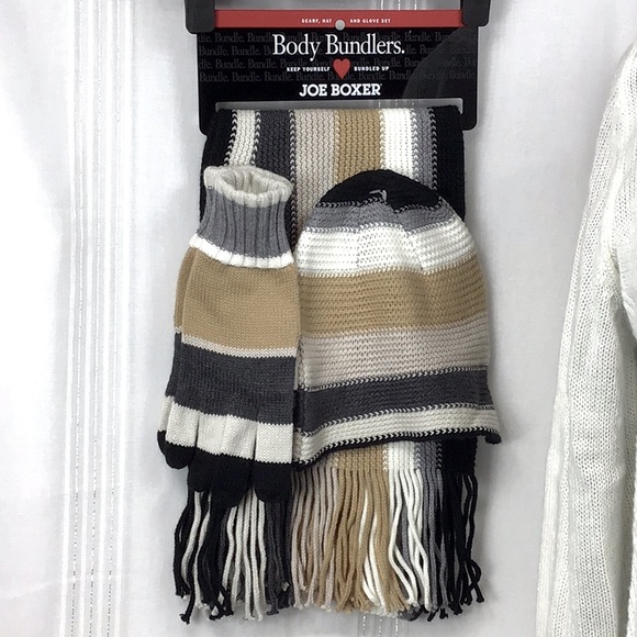 🌲 JOE BOXER KNIT SCARF, HAT And GLOVE Set ‘Body Bundlers’ - Picture 6 of 6